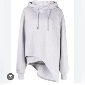 SYSTEM Korean Streetwear Grey Long Heavyweight Hoodie Medium 38